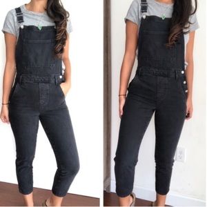 Topshop Moto black denim overalls - 4